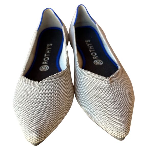 Rothy's The Point Light Gray Slip On Knit Flats size 9.5 - Picture 9 of 16